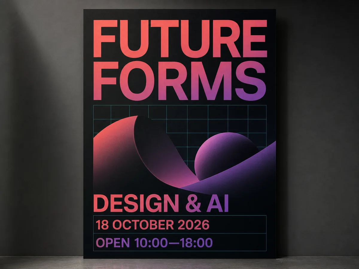 Muse Image generated event poster with razor-sharp, readable in-image typography
